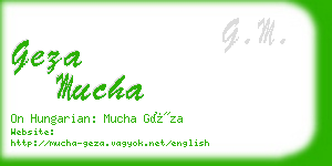 geza mucha business card